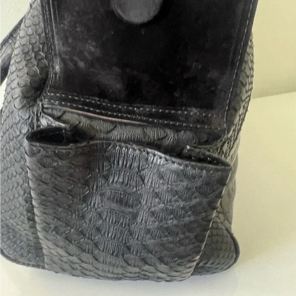 Armenta Black Satchel with Crocodile Texture - Picture 5 of 10